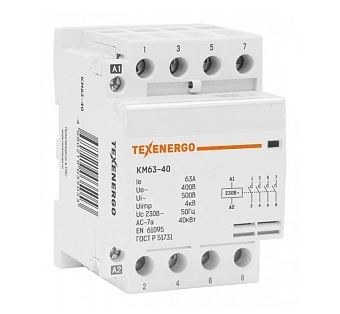 Контактор мод. КМ63-40 63А 4НО 230В Тех.