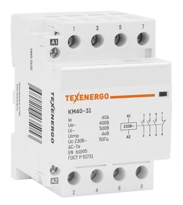 Контактор мод. КМ40-31 40А 3НО+1НЗ 230В Тех.
