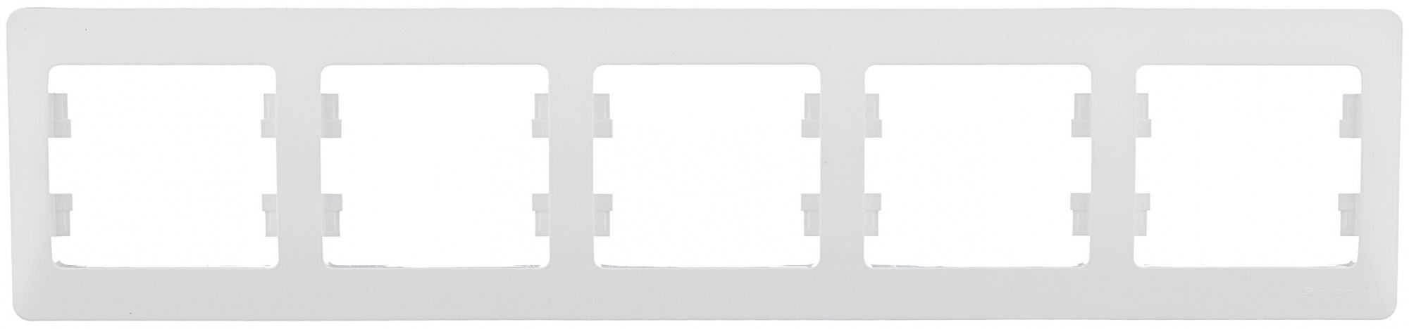 Рамка Glossa 5-я белая горизонт.(Шнайдер Электрик)/GSL000105