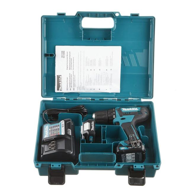 Аккумуляторная дрель-шуруповерт Makita DF333DWYE 12V 30 Нм 2х1.5 А*ч 0,8-10мм. М-Н АРТЕМ