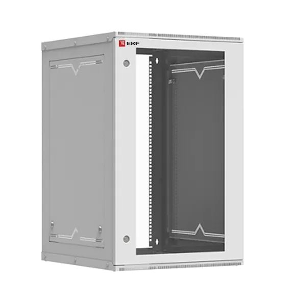 Шкаф 18U (600х650) телеком. настен. разбор. дверь стекло., Astra А серия EKF Basic/ ITB18G650D