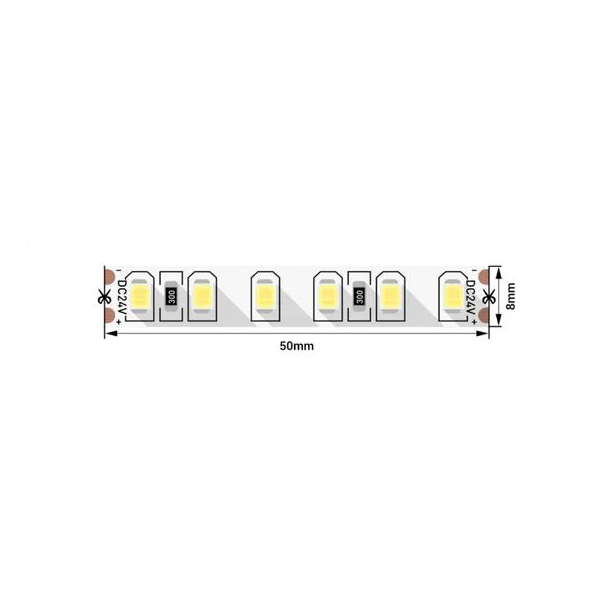 Лента SMD2835 IP20 9,6Вт/м теплый белый 24В стабил. 13430