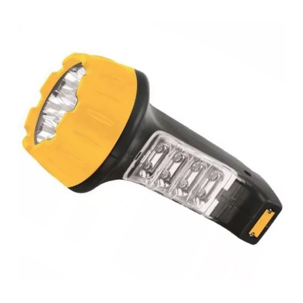 Фонарь Ultraflash ручной LED3818 7 св/д+8 св/д Желт+черн/пласт, 2 режим 388294