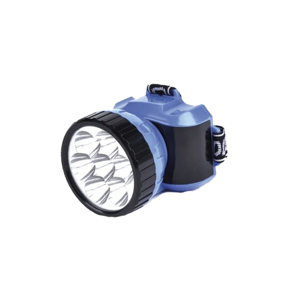 Smartbuy фонарь налобный SBF-24-B (акк. 4V 0.5 Ah) 7св/д, синий/пластик, 2 режима, з/у 220V