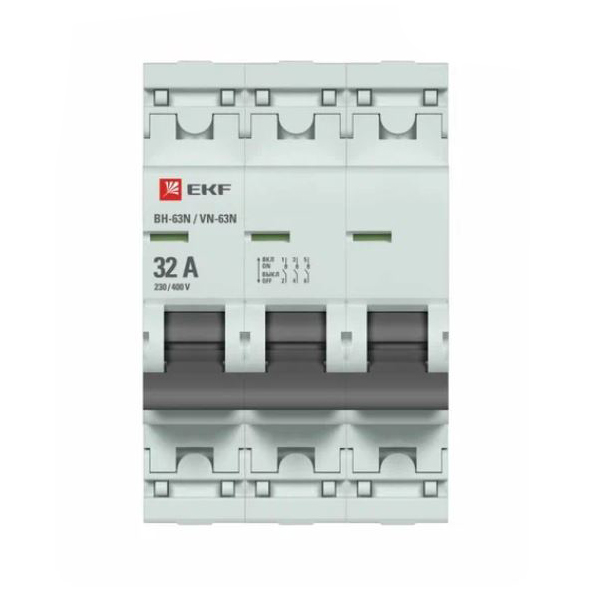 Выкл. нагрузки 3P 32А ВН-63N EKF PROxima/S63332