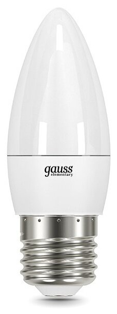 Лампа gauss LED Candle E27 6W 4000K свеча 220 Elementary LD33226