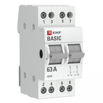 Переключатель 3-х позиционный 2Р 40А EKF Basic/tps-2-40