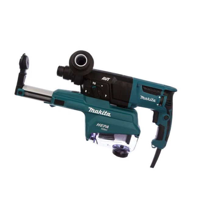 Перфоратор Makita HR2653J 800Вт. 3-режима 2,9Дж. Бетон/сталь/дерево 26/13/32 + система удаления пыли