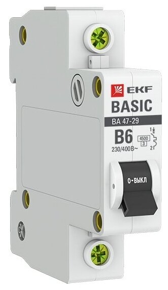 Выкл.авт. 1P 16А (B) 4,5kA ВА 47-29 EKF Basic /mcb4729-1-16-B